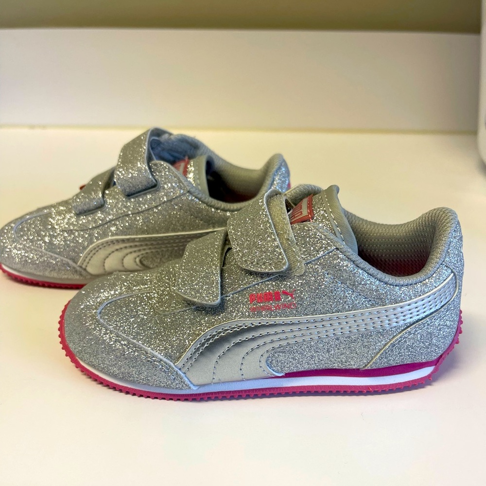 Brand new glitter puma sneakers for kids